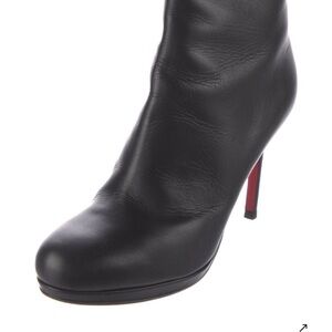 Christian Louboutin Black Leather Women's ankle Boots